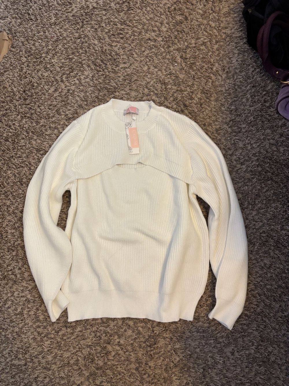 Nwt sweater with peek a boo detail